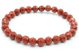 Armband Rode Jaspis geslepen kralen 6mm