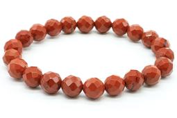 Armband Rode Jaspis geslepen kralen 8mm