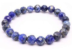 Armband Lapis Lazuli geslepen kralen 8mm