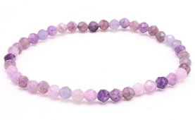 Armband Lepidoliet geslepen kralen 4mm