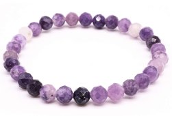 Armband Lepidoliet geslepen kralen 6mm