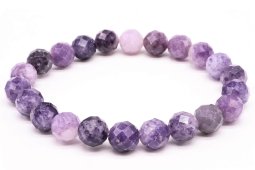 Armband Lepidoliet geslepen kralen 8mm