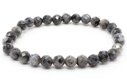 Armband Larvikiet geslepen kralen 6mm