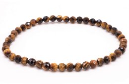 Armband Tijgeroog geslepen kralen 4mm
