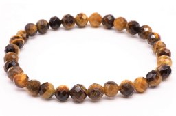 Armband Tijgeroog geslepen kralen 6mm