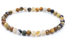 Armband Pietersiet geslepen kralen 4mm