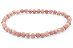 Armband Rhodoniet Effen geslepen kralen 4mm