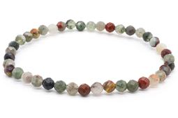 Armband Afrikaanse Heliotroop Jaspis geslepen kralen 4mm