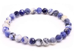 Armband Sodaliet geslepen kralen 6mm