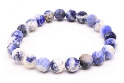 Armband Sodaliet geslepen kralen 8mm