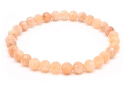 Armband Zonnesteen geslepen kralen 6mm