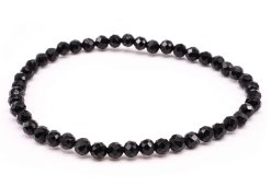 Armband Zwarte Toermalijn geslepen kralen 4mm
