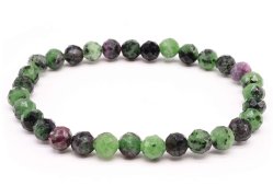 Armband Robijn Zoïsiet geslepen kralen 6mm