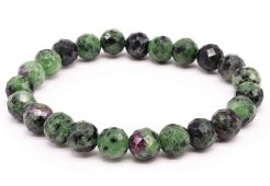 Armband Robijn Zoïsiet geslepen kralen 8mm