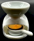 Oliebrander Keramiek Waxinelichtje Wit 8cm