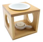 Oliebrander Keramiek & Hout 12cm