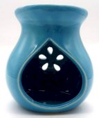 Oliebrander Keramiek Opengewerkt Blauw 9cm