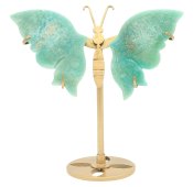 Vlinder Amazoniet Extra op sokkel 14cm