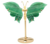 Vlinder Groene Aventurijn op sokkel 14cm