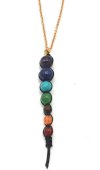 Ketting Koper 7 Chakra's punt 8cm