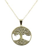Ketting RVS verguld Levensboom 2.5cm