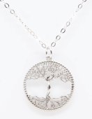 Ketting Zilver 925 Levensboom - Platina verguld