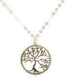 Ketting Zilver 925 Levensboom - Goud verguld