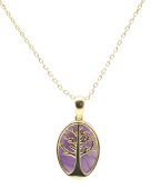 Ketting Zilver 925 Amethist & Levensboom