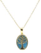 Ketting Zilver 925 Apatiet & Levensboom