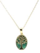 Ketting Zilver 925 Malachiet & Levensboom