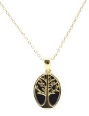 Ketting Zilver 925 Onyx & Levensboom