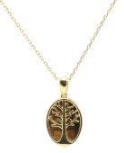Ketting Zilver 925 Tijgeroog & Levensboom