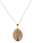Ketting Zilver 925 Zonnesteen & Levensboom