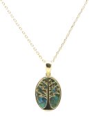 Ketting Zilver 925 Turkoois & Levensboom