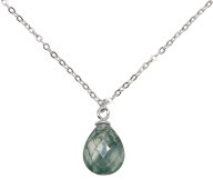 Ketting Zilver 925 Mosagaat Druppel