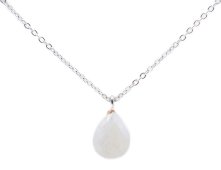 Ketting Zilver 925 Maansteen Druppel