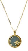 Ketting Zilver 925 Aquamarijn & Sterren
