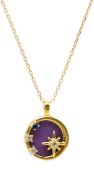 Ketting Zilver 925 Amethist & Sterren