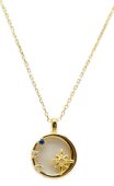 Ketting Zilver 925 Maansteen & Sterren