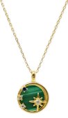 Ketting Zilver 925 Malachiet & Sterren