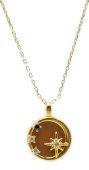 Ketting Zilver 925 Zonnesteen & Sterren