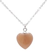 Ketting Zilver 925 Zonnesteen Hart