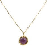 Ketting Zilver 925 Amethist Rond