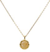 Ketting Zilver 925 Natuurlijk Citrien Rond