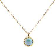 Ketting Zilver 925 Larimar Rond