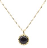 Ketting Zilver 925 Onyx Rond