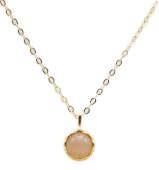 Ketting Zilver 925 Zonnesteen Rond