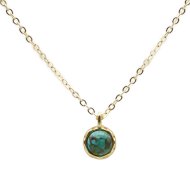Ketting Zilver 925 Turkoois Rond