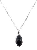 Ketting Zilver 925 'Zilveren Traan' - Onyx