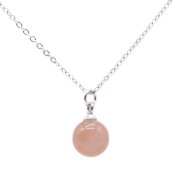 Ketting Zilver 925 Zonnesteen Bol